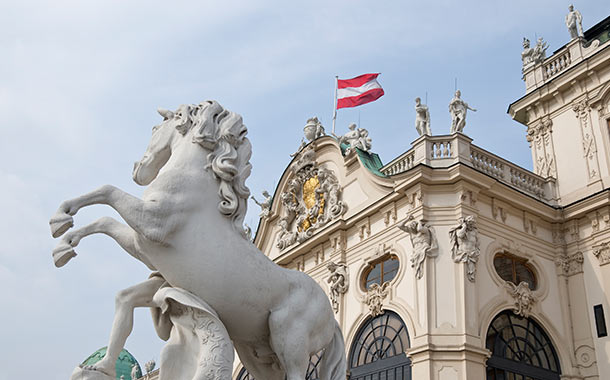 Belvedere-Palace-in-Vienna,-Austria