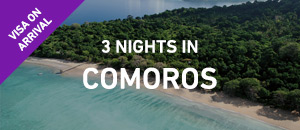 3 nights in Comoros - E-Visa...