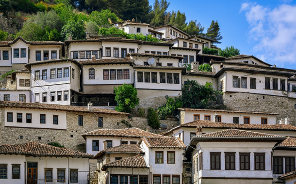 Berat town Albania