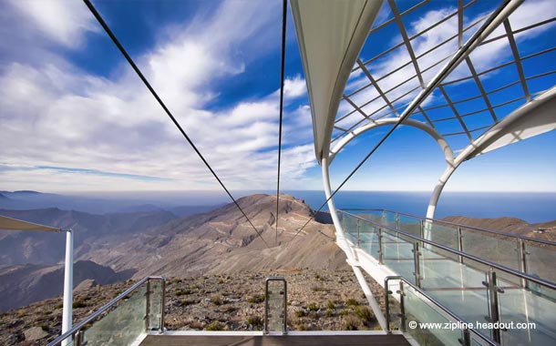 Ziplining at Jebel Jjais - Ras al-Khaimah - View of zipline unit 3